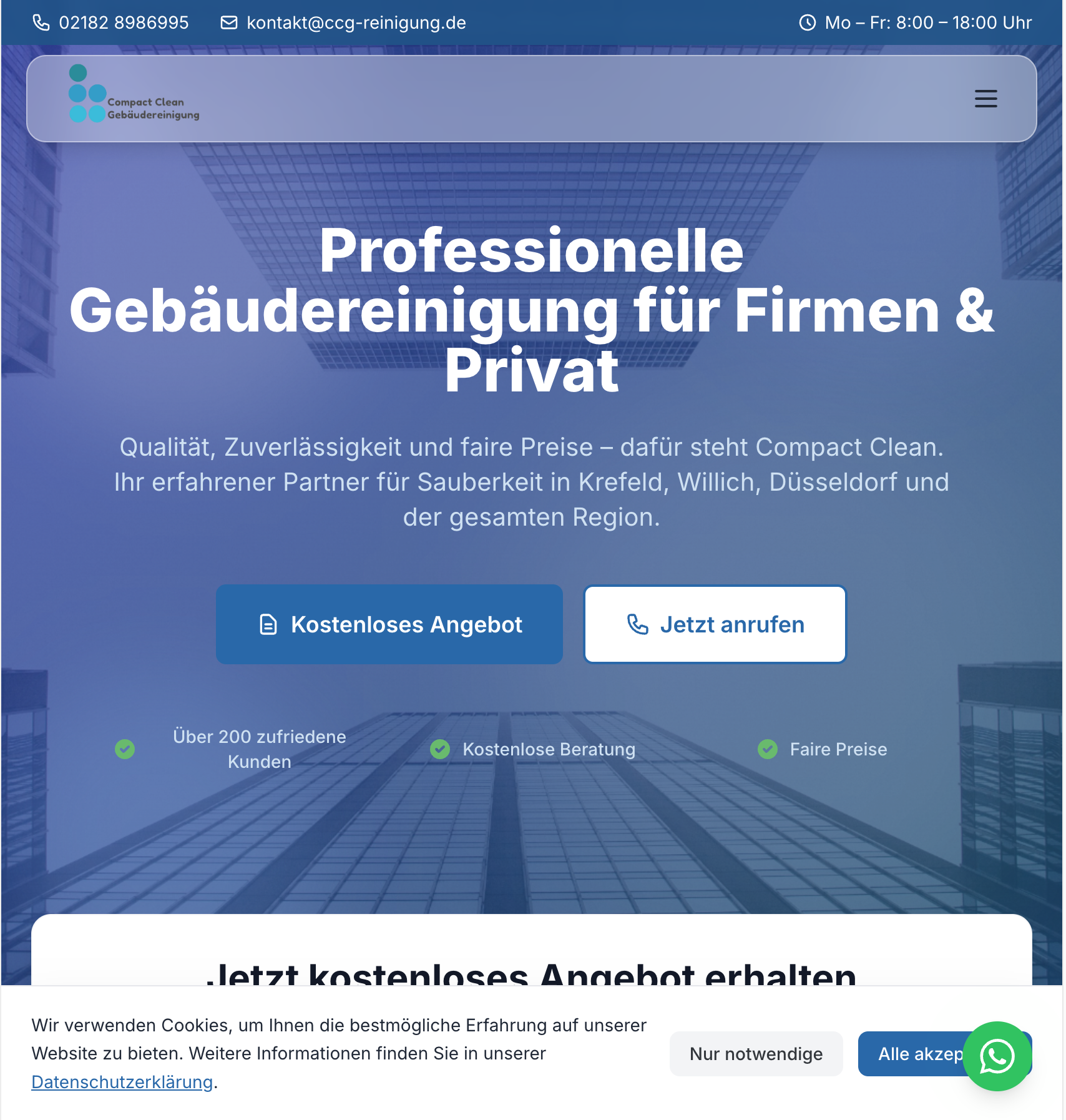 Startseite von Compact Clean Gebäudereinigung